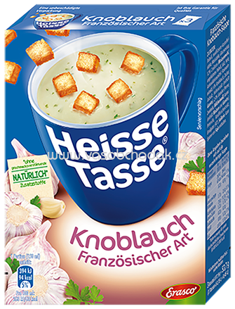 Erasco Heisse Tasse Knoblauch Französischer Art, 3x150 ml