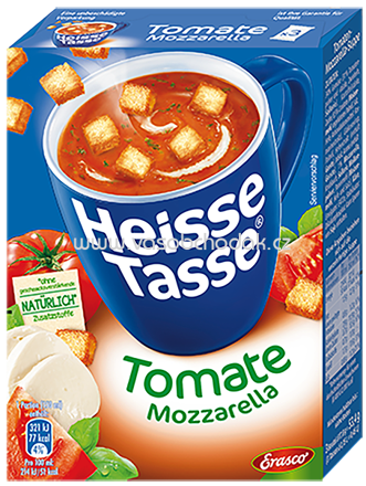 Erasco Heisse Tasse Tomate Mozarella, 3x150 ml Erasco Heisse Tasse Tomate Mozarella, 3x150 ml