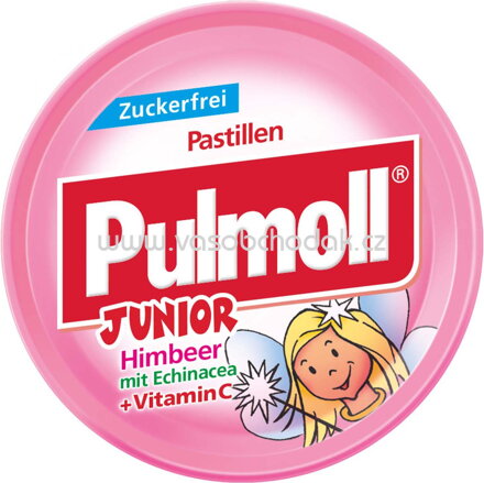 Pulmoll Junior Himbeer + Vitamin C zuckerfrei, 50g