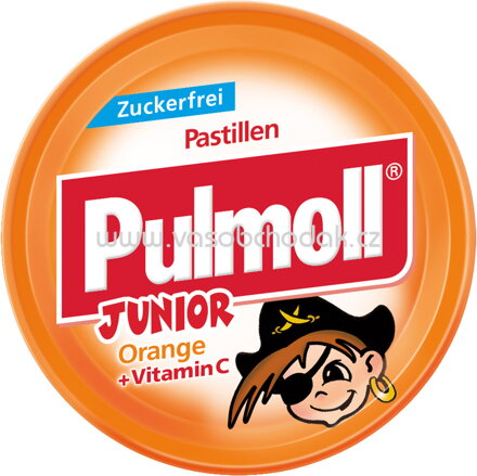 Pulmoll Junior Orange + Vitamin C zuckerfrei, 50g