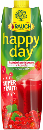 Rauch Happy Day Super Fruits Rote Johannisbeere + Acerola, 1l