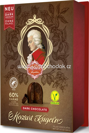 Reber Mozart Kugeln Dark Chocolade, 12 St, 240g