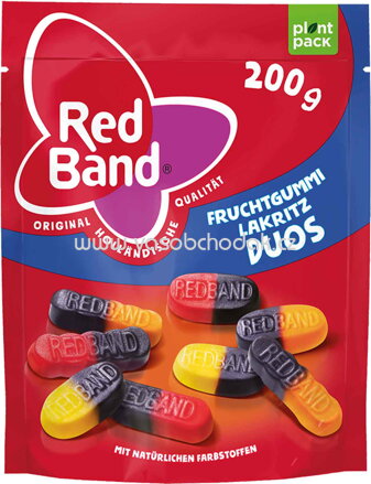 Red Band Fruchtgummi Lakritz Duos, 200g