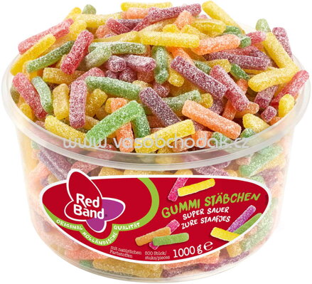 Red Band Gummi Stäbchen super sauer, Dose, 500 St, 1 kg