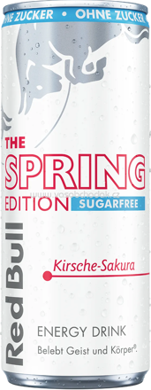Red Bull Energy Drink The Spring Edition Kirsche-Sakura sugarfree, 250 ml