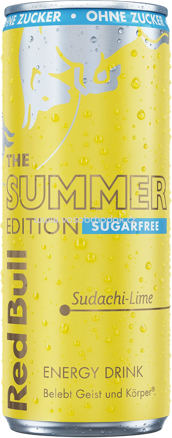 Red Bull Energy Drink The Summer Edition Sudachi Lime Sugarfree, 250 ml