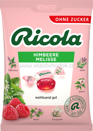 Ricola Bonbon Himbeere Melisse, zuckerfrei, 75g
