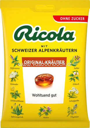 Ricola Bonbon Original Kräuter, zuckerfrei, 75g
