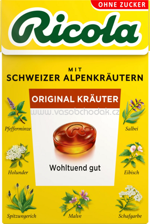 Ricola Bonbon Original Kräuter, zuckerfrei, 50g