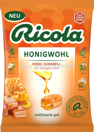 Ricola Bonbon Honigwohl Honig Karamell, 68g