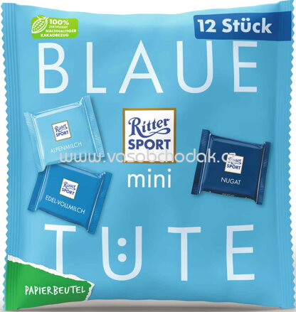 Ritter Sport mini Blaue Tüte, 12 St, 200g