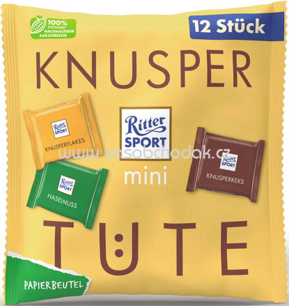 Ritter Sport mini Knusper Tüte, 12 St, 200g