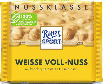 Ritter Sport Nussklasse Weisse Voll-Nuss, 100g