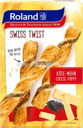 Roland Swiss Twist Käse-Mohn, 100g