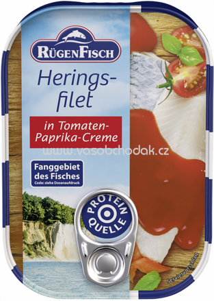 Rügen Fisch Heringsfilet in Tomaten-Paprika-Creme, 100g