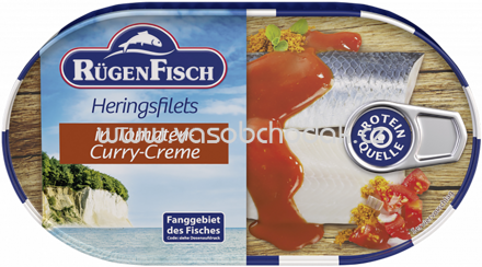 Rügen Fisch Heringsfilets in Tomaten-Curry-Creme, 200g