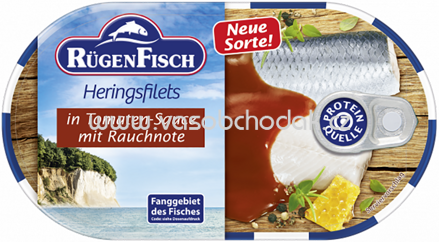Rügen Fisch Heringsfilets in Tomaten-Sauce mit Rauchnote, 200g