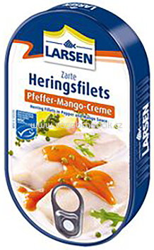 Larsen Heringsfilets in Pfeffer Mango Creme, 200g