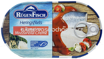 Rügen Fisch Heringsfilets in Tomaten-Mozzarella-Creme, 200g