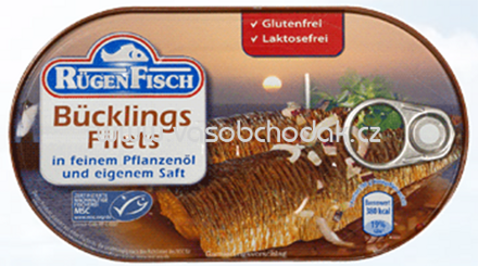 Rügen Fisch Bücklingsfilets in feinem Pflanzenöl und eigenem Saft, 200g