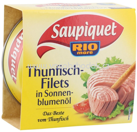 Saupiquet Thunfisch-Filets in Sonnenblumenöl, 130g