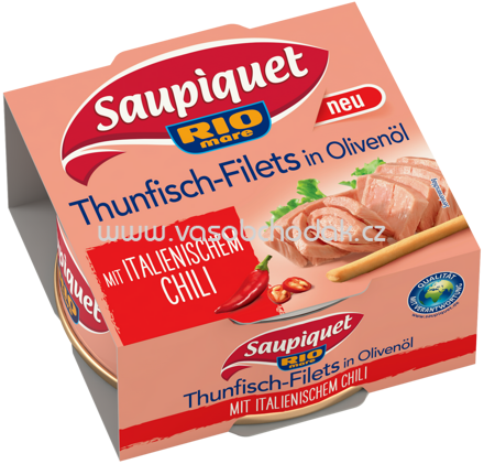 Saupiquet Thunfisch-Filets in Olivenöl mit italienischem Chili, 130g