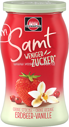 Schwartau Samt Konfitüre Weniger Zucker Erdbeer-Vanille, 270g