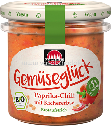 Schwartau Gemüseglück Paprika-Chili mit Kichererbse, 135g, 135g