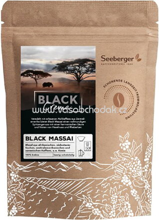 Seeberger Black Massai ganze Bohne, 250g