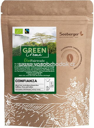Seeberger Confianza Bio-Fairtrade Kaffee ganze Bohne, 250g