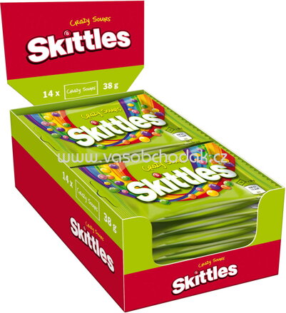 Skittles Crazy Sours, 14x38g, 532g
