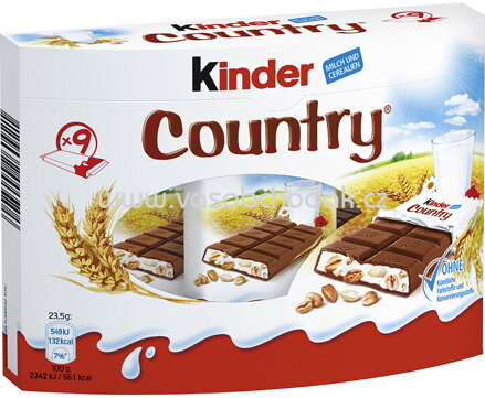 Kinder Country 9 St, 211,5g