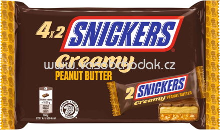 Snickers Creamy Peanut Butter, 4x36,5g, 146g