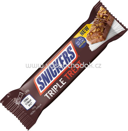 Snickers Triple Treat Fruit, Nut & Chocolate, 40g