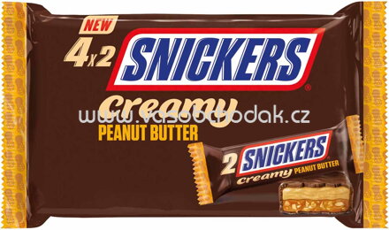 Snickers Creamy Peanut Butter, 4x36,5g, 146g