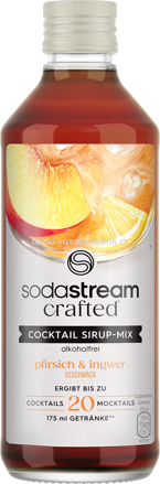 Sodastream Cocktail Sirup-Mix Pfirsich & Ingwer, alkoholfrei, 330 ml