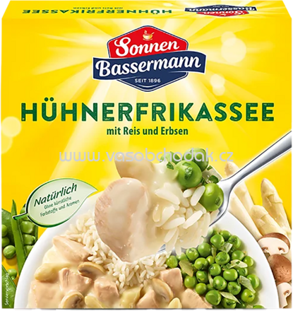 Sonnen Bassermann Fertiggerichte Hühnerfrikassee mit Spargel, Reis und Erbsen, 1 St