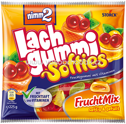 Storck Nimm2 Lachgummi Softies FruchtMix, 225g