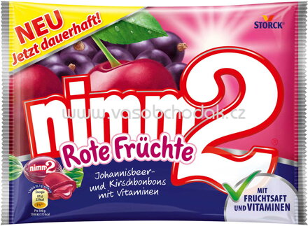 Storck Nimm2 Rote Früchte Johannisbeer und Kirschbonbons mit Vitaminen, 240g