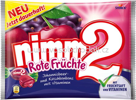 Storck Nimm2 Rote Früchte Johannisbeer und Kirschbonbons mit Vitaminen, 429g