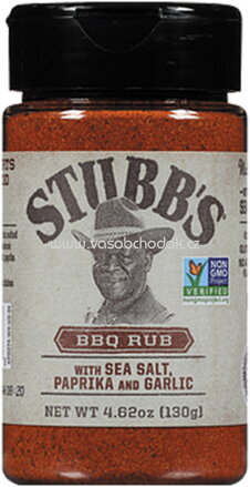STUBB'S BBQ Rub with Sea Salt, Paprika, Garlic, 130g