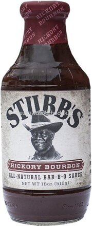 STUBB'S Hickory Bourbon BBQ Sauce, 510g