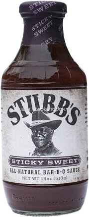 STUBB'S Sticky Sweet BBQ Sauce, 510g