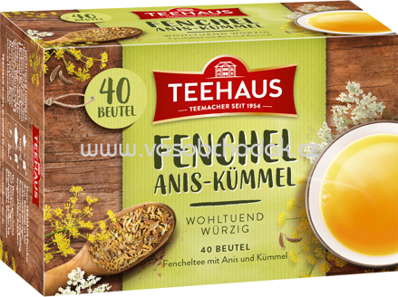 Teehaus Fenchel Anis Kümmel, 40 Beutel