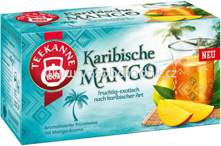 Teekanne Ländertee Karibische Mango, 20 Beutel