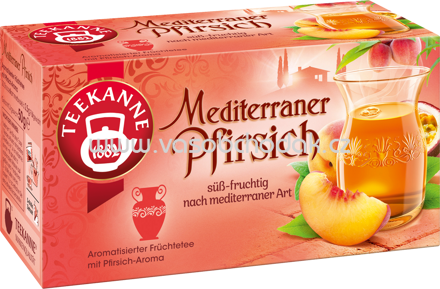 Teekanne Ländertee Mediterraner Pfirsich, 20 Beutel