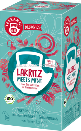 Teekanne ORGANICS Lakritz meets Mint, 20 Beutel
