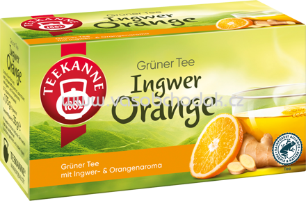 Teekanne Grüner Tee Ingwer Orange, 20 Beutel