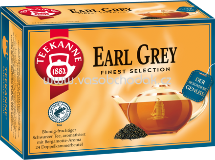Teekanne Schwarzer Tee Finest Selection Earl Grey, 24 Beutel