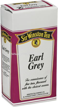 Teekanne Schwarzer Tee Sir Winston Tea Earl Grey, 500g
